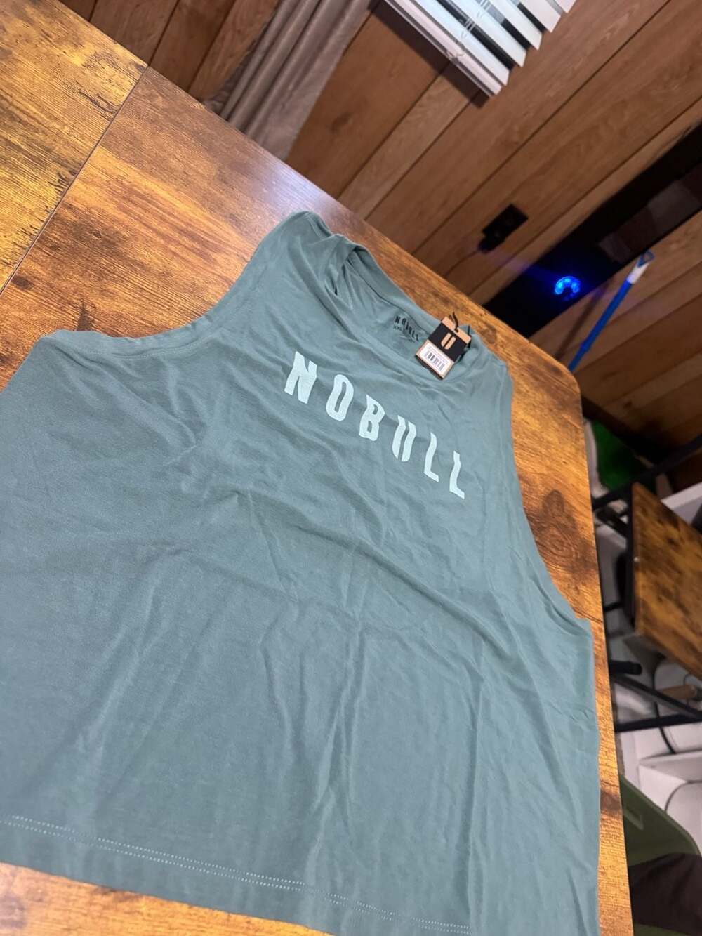NOBULL Women's Cropped Tank Top Silver Pine Size XXL NWT